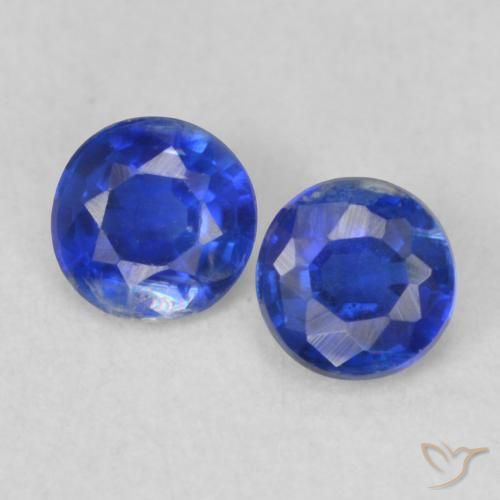 0.46ctw Natural Azul escuro Dianita, Redondo, VS-SI