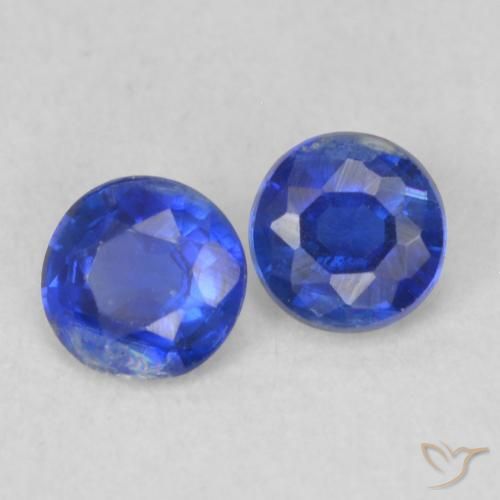 Pedras preciosas de Dianita Azul escuro natural de 0.46 ct, Redondo, VS-SI