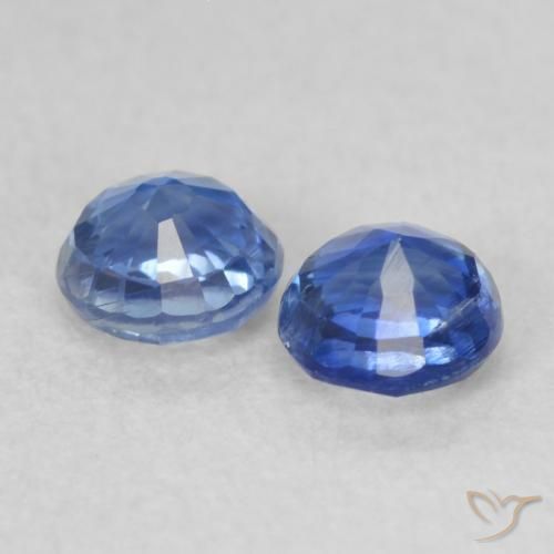 Pedras preciosas de Dianita azul marinho claro natural de 0.57 ct, Redondo, VS-SI