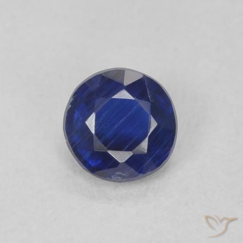 0.31ct Natural Azul profundo Dianita, Redondo, VS-SI