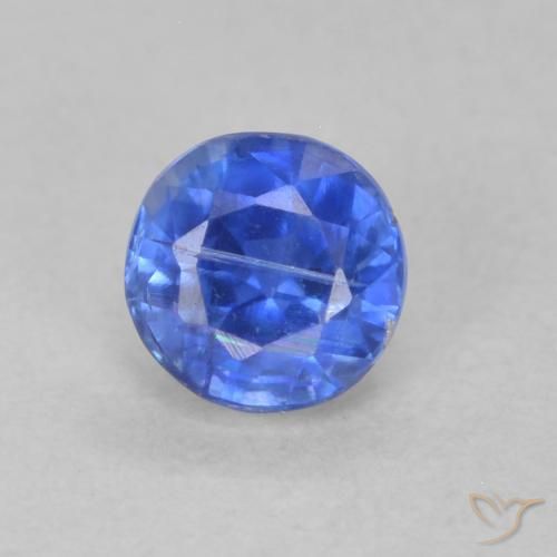 0.44ct Natural Azul Azure Profundo Dianita, Redondo, SI