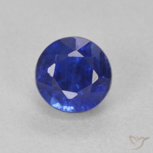 0.58ct Natural Azul profundo Dianita, Redondo, SI