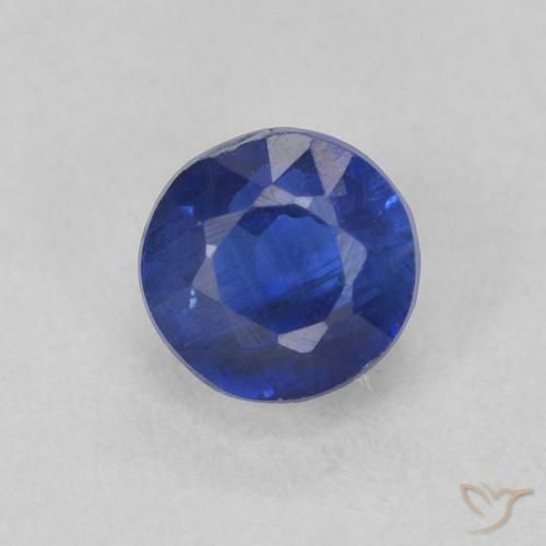 0.54ct Natural Azul profundo Dianita, Redondo, SI