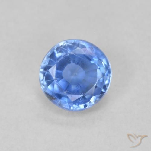 0.34ct Natural Bebê azul Dianita, Redondo, VS-SI