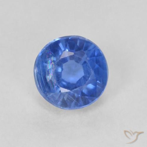 0.46ct Natural azul marinho claro Dianita, Redondo, SI