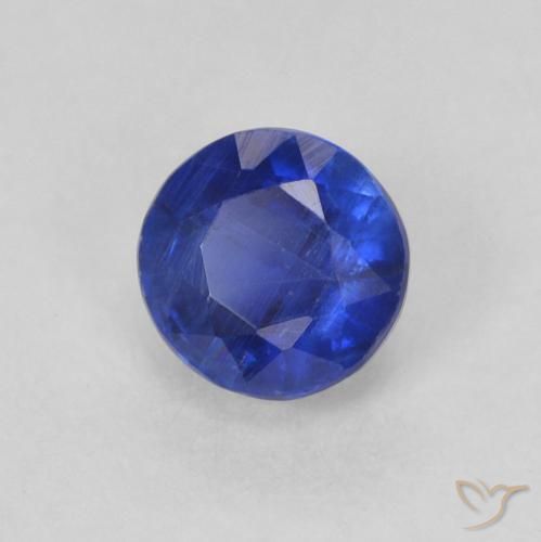 Dianita Azul escuro Natural 0.46ct, Redondo, SI