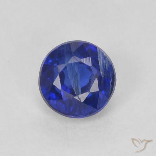 0.44ct Natural azul real Dianita, Redondo, SI