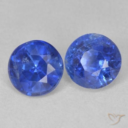Pedras preciosas de Dianita Azul verdadeiro natural de 1.38 ct, Redondo, SI