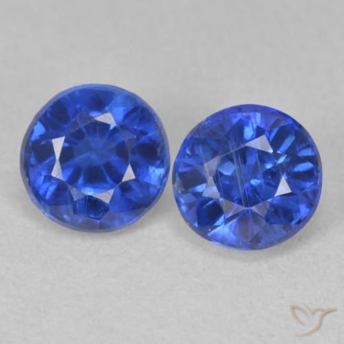 1.56ctw Natural Azul verdadeiro Dianita, Redondo, SI