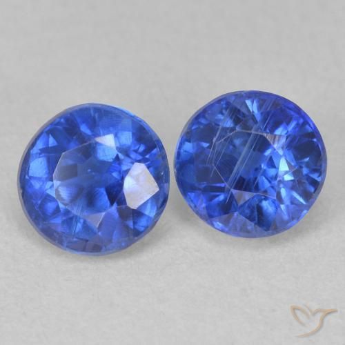 Pedras preciosas de Dianita Azul verdadeiro natural de 1.56 ct, Redondo, SI