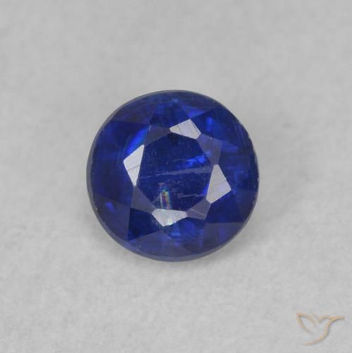 0.37ct Natural Azul escuro Dianita, Redondo, SI