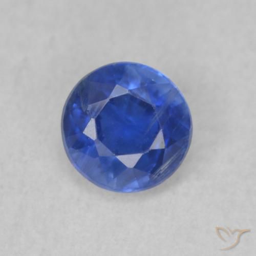 0.42ct Natural Bebê azul Dianita, Redondo, SI