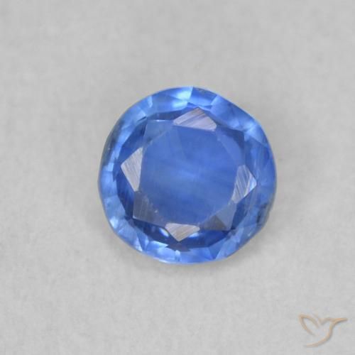0.35ct Natural azul marinho claro Dianita, Redondo, SI