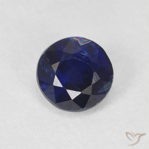0.43ct Natural Azul profundo Dianita, Redondo, SI