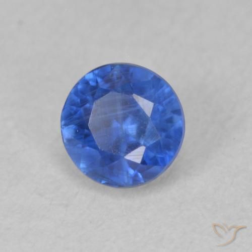 Dianita Azul escuro Natural 0.48ct, Redondo, SI