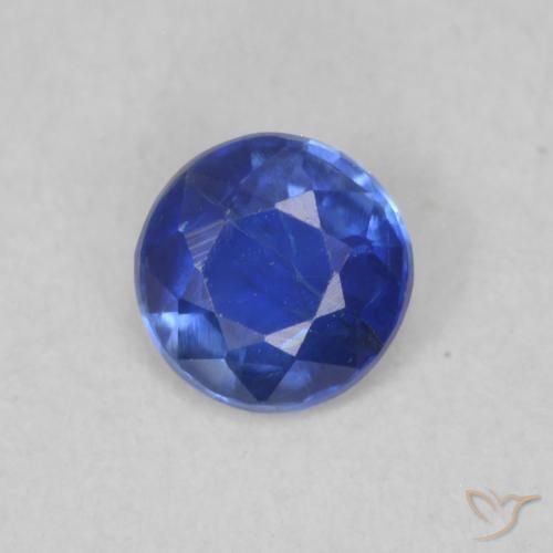 Dianita Azul escuro Natural 0.32ct, Redondo, SI