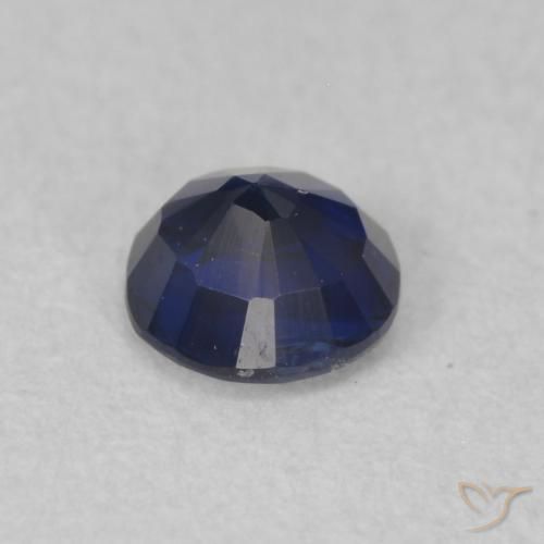 Dianita Azul escuro Natural 0.42ct, Redondo, SI