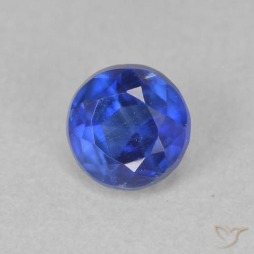 Dianita Azul escuro Natural 0.47ct, Redondo, SI