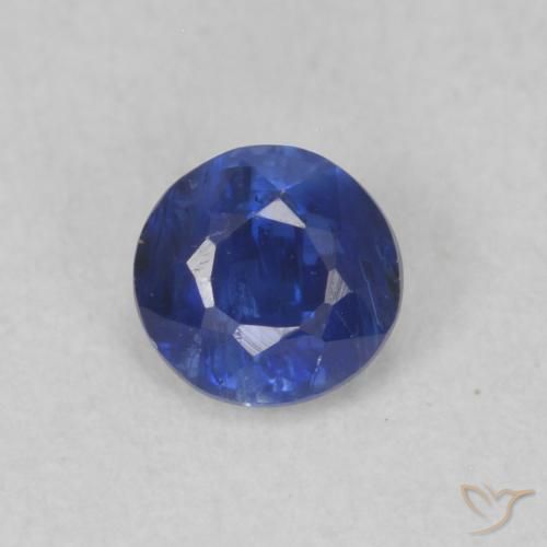 0.39ct Natural Azul profundo Dianita, Redondo, SI