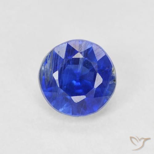 0.45ct Natural Azul profundo Dianita, Redondo, SI
