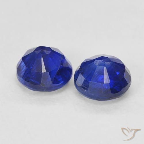 Pedras preciosas de Dianita Azul escuro natural de 0.96 ct, Redondo, VS-SI
