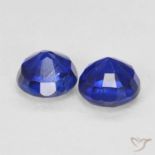 Pedras preciosas de Dianita Azul profundo natural de 0.90 ct, Redondo, VS-SI