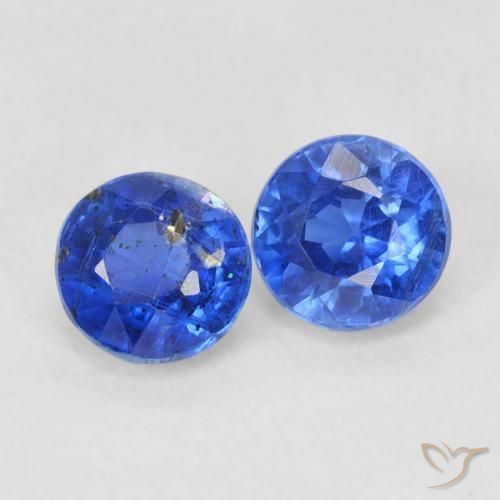 Pedras preciosas de Dianita Azul escuro natural de 0.84 ct, Redondo, SI