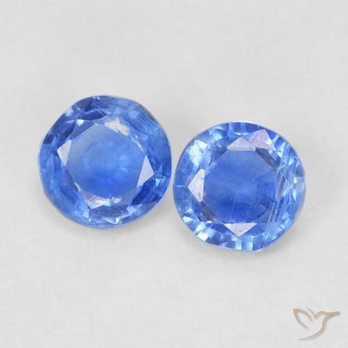 0.74ctw Natural Azul claro Dianita, Redondo, SI