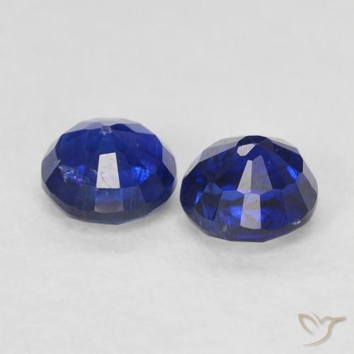 Pedras preciosas de Dianita Azul escuro natural de 0.86 ct, Redondo, VS-SI