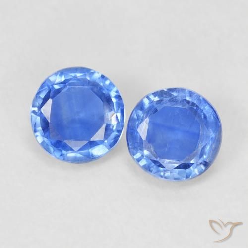 0.67ctw Natural Azul claro Dianita, Redondo, VS-SI