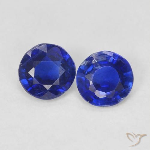 0.52ctw Natural Azul-marinho Dianita, Redondo, SI