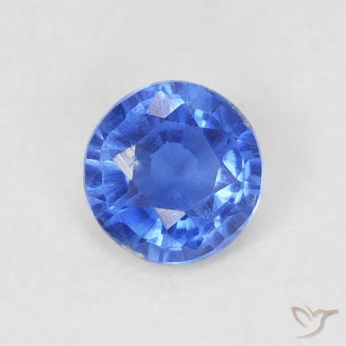 0.31ct Natural Azul Azure Profundo Dianita, Redondo, VS-SI