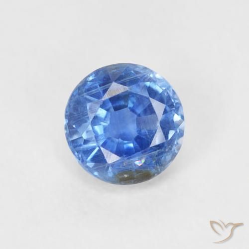 0.36ct Natural azul marinho claro Dianita, Redondo, SI
