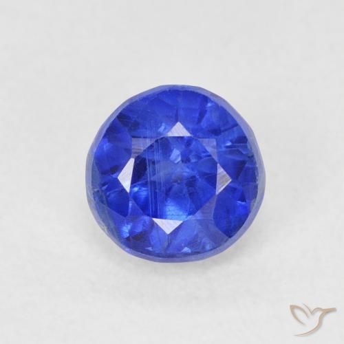 0.86ct Natural Azul Azure Profundo Dianita, Redondo, SI