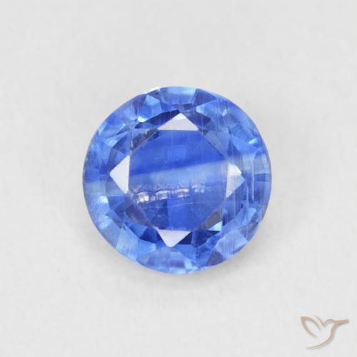0.70ct Natural Azul Azure Profundo Dianita, Redondo, SI