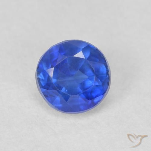 0.45ct Natural Azul Azure Profundo Dianita, Redondo, VS-SI