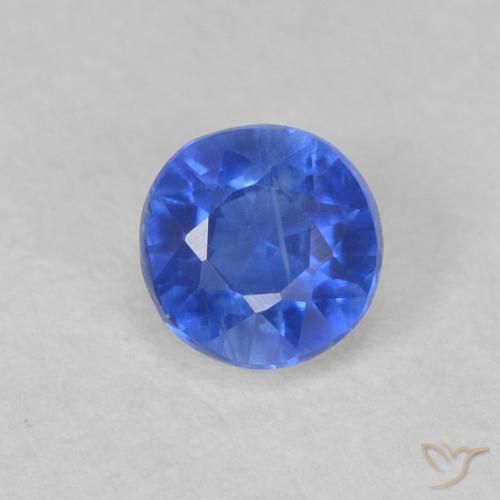 0.46ct Natural Azul Azure Profundo Dianita, Redondo, VS-SI