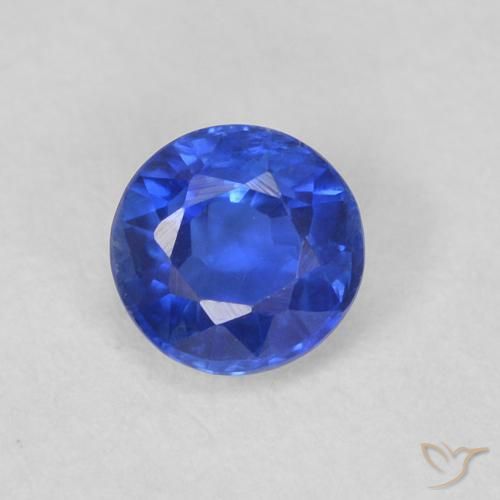 0.43ct Natural Azul Azure Profundo Dianita, Redondo, VS-SI