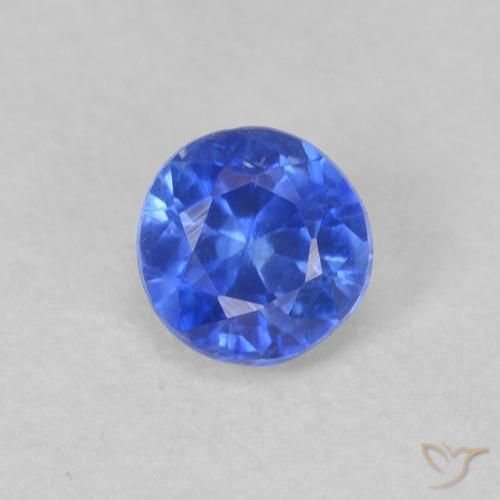 0.40ct Natural Azul Azure Profundo Dianita, Redondo, VS-SI
