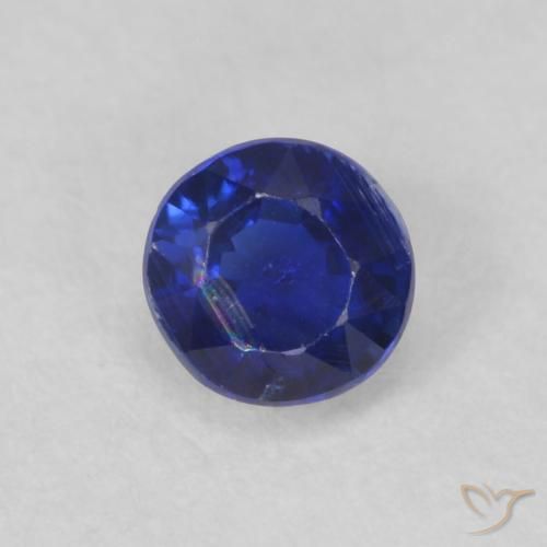 0.45ct Natural Azul Muito Profundo Dianita, Redondo, VS-SI