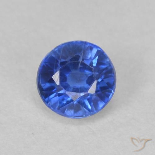 0.47ct Natural Azul Azure Profundo Dianita, Redondo, VS-SI