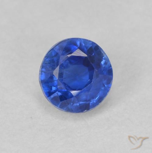 0.51ct Natural Azul profundo Dianita, Redondo, SI