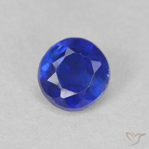 0.40ct Natural Azul marinho intenso Dianita, Redondo, VS-SI