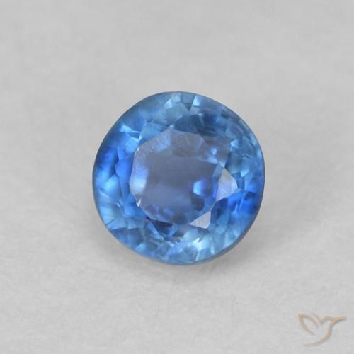 Dianita azul marinho claro Natural 0.46ct, Redondo, VS-SI