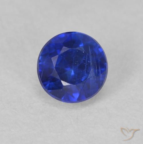 0.52ct Natural Azul elétrico Dianita, Redondo, VS-SI