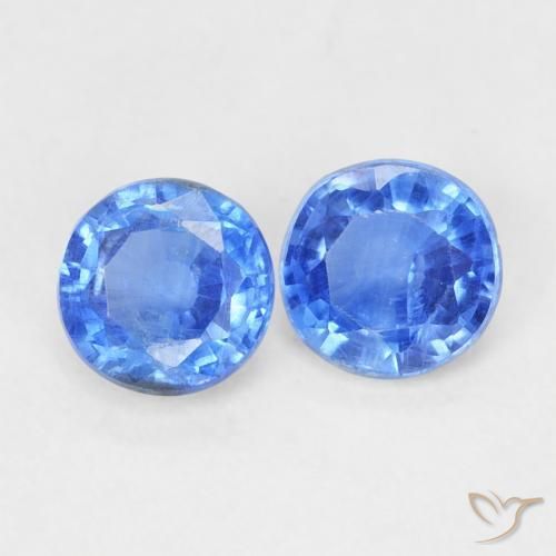 Pedras preciosas de Dianita Bebê azul natural de 0.72 ct, Redondo, VS-SI