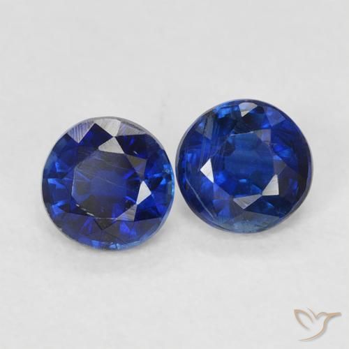 0.69ctw Natural azul real Dianita, Redondo, VS-SI