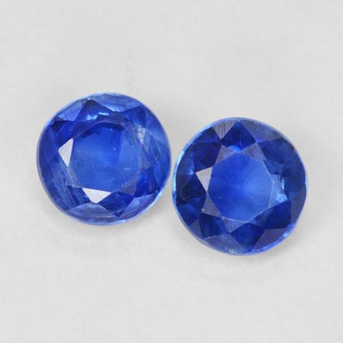 0.78ctw Natural Azul verdadeiro Dianita, Redondo, VS-SI