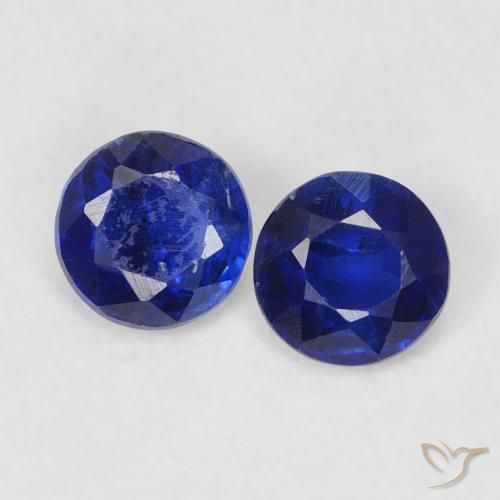 0.66ctw Natural azul real Dianita, Redondo, VS-SI