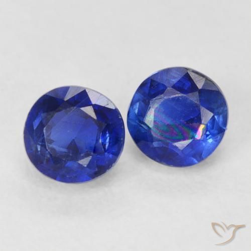 Pedras preciosas de Dianita azul real natural de 0.98 ct, Redondo, VS-SI